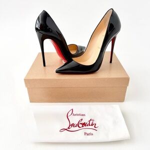 New CHRISTIAN LOUBOUTIN | So Kate 120 Black Patent Leather Pumps Heels EU 39.5